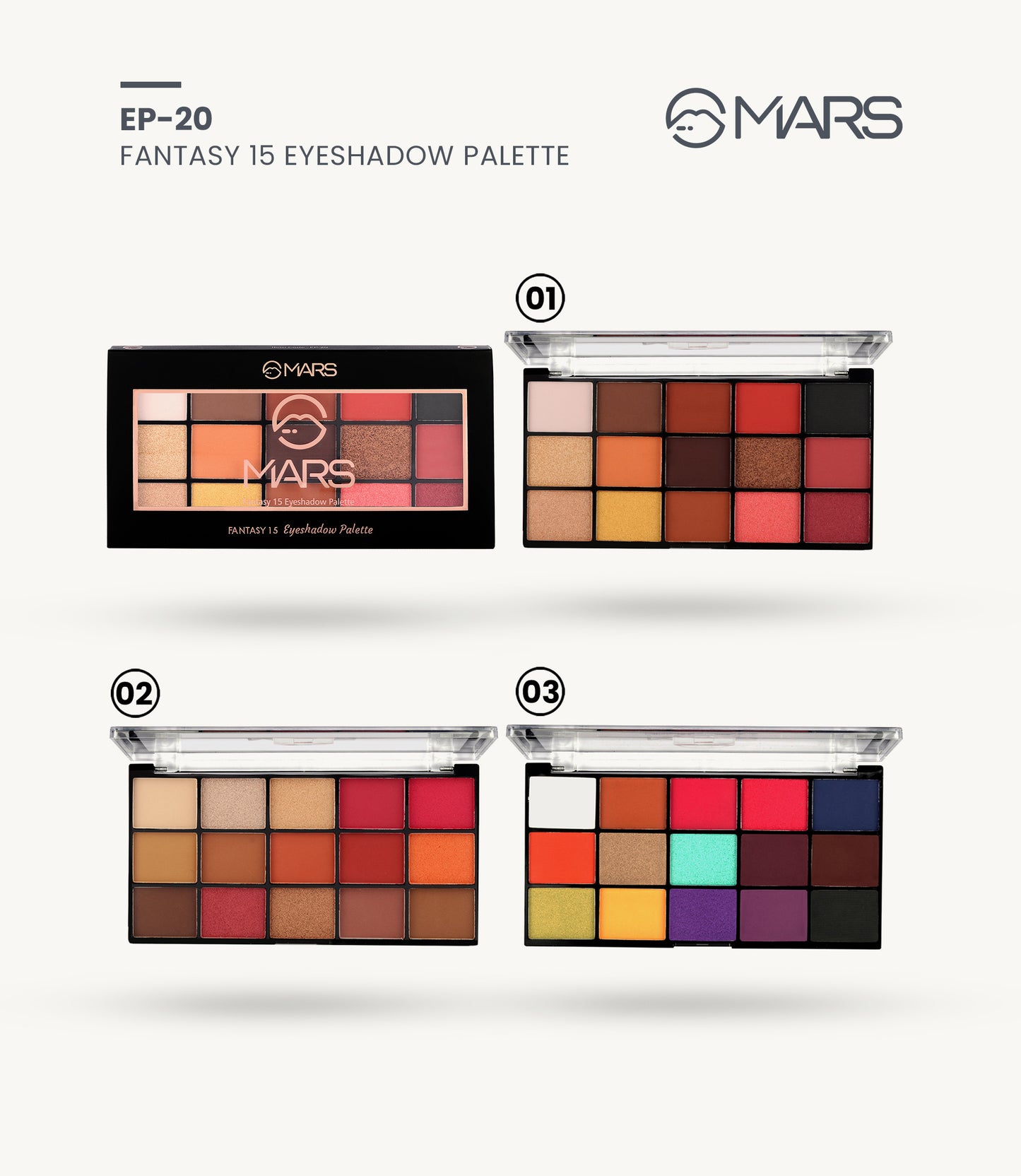 Mars 15 Color Eyeshadow Palette EP-20