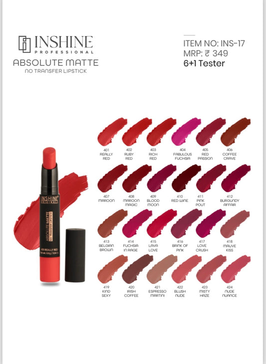 Inshine No Transfer Lipstick INS-17