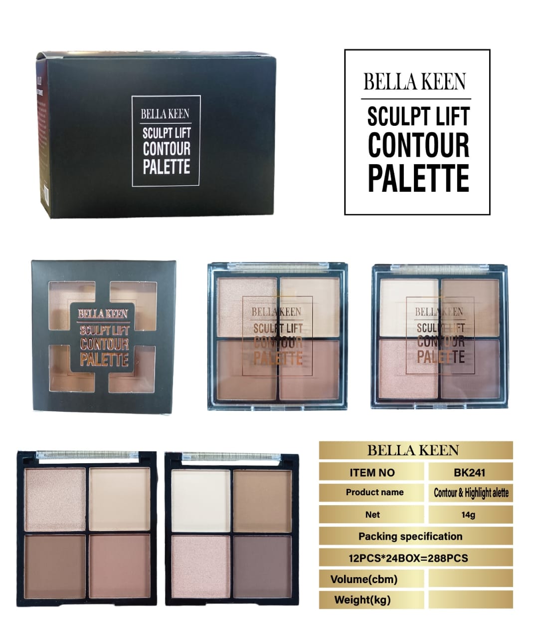 Bella Keen Contour Palette Bk-241