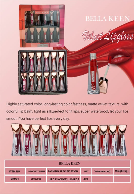 Bella Keen Liquid Lipstick Set BK034