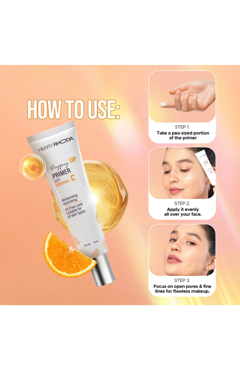 Hilary Rhoda Prepping Up Primer with Vitamin C