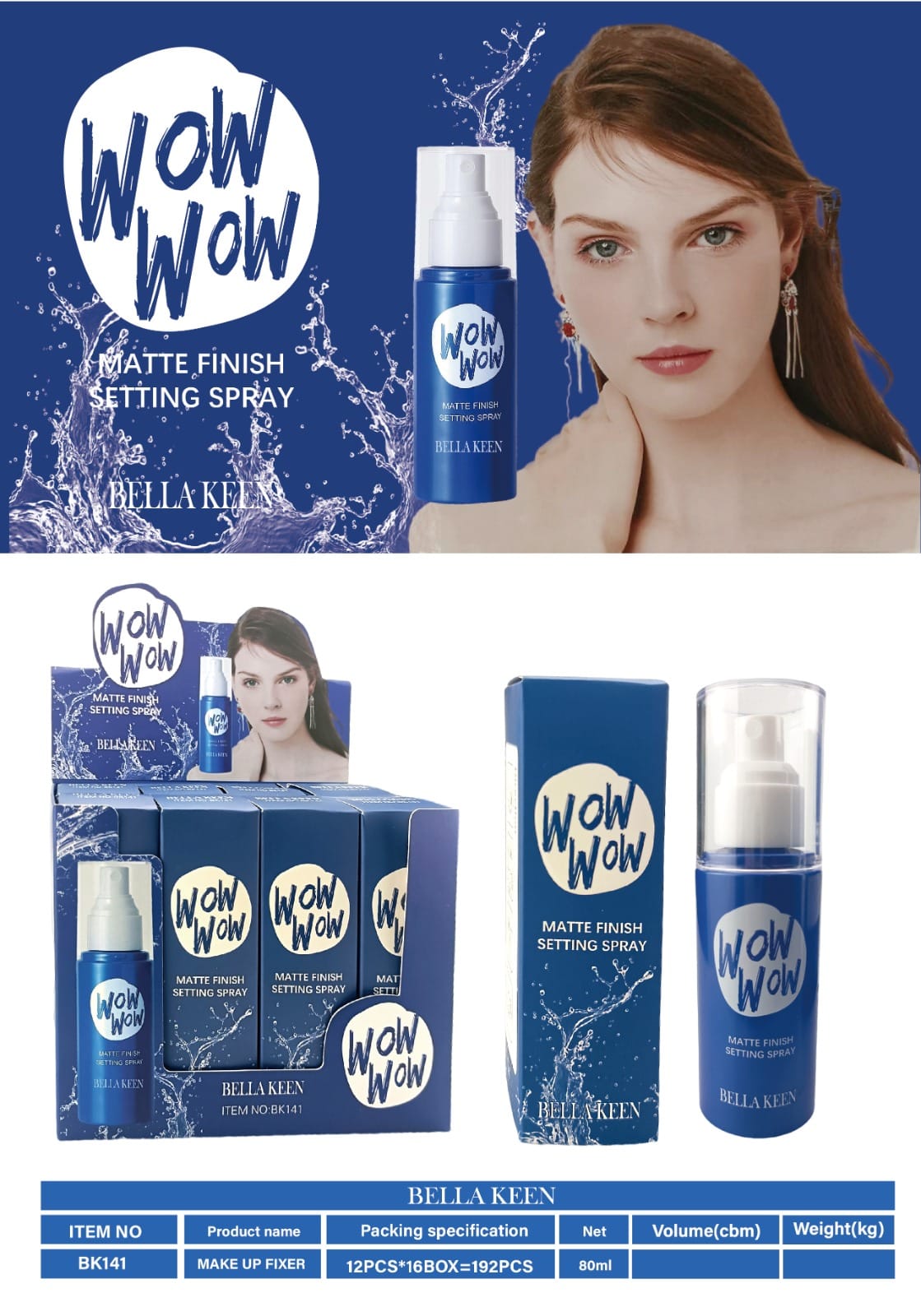 Bella keen Wow Makeup Fixer BK141