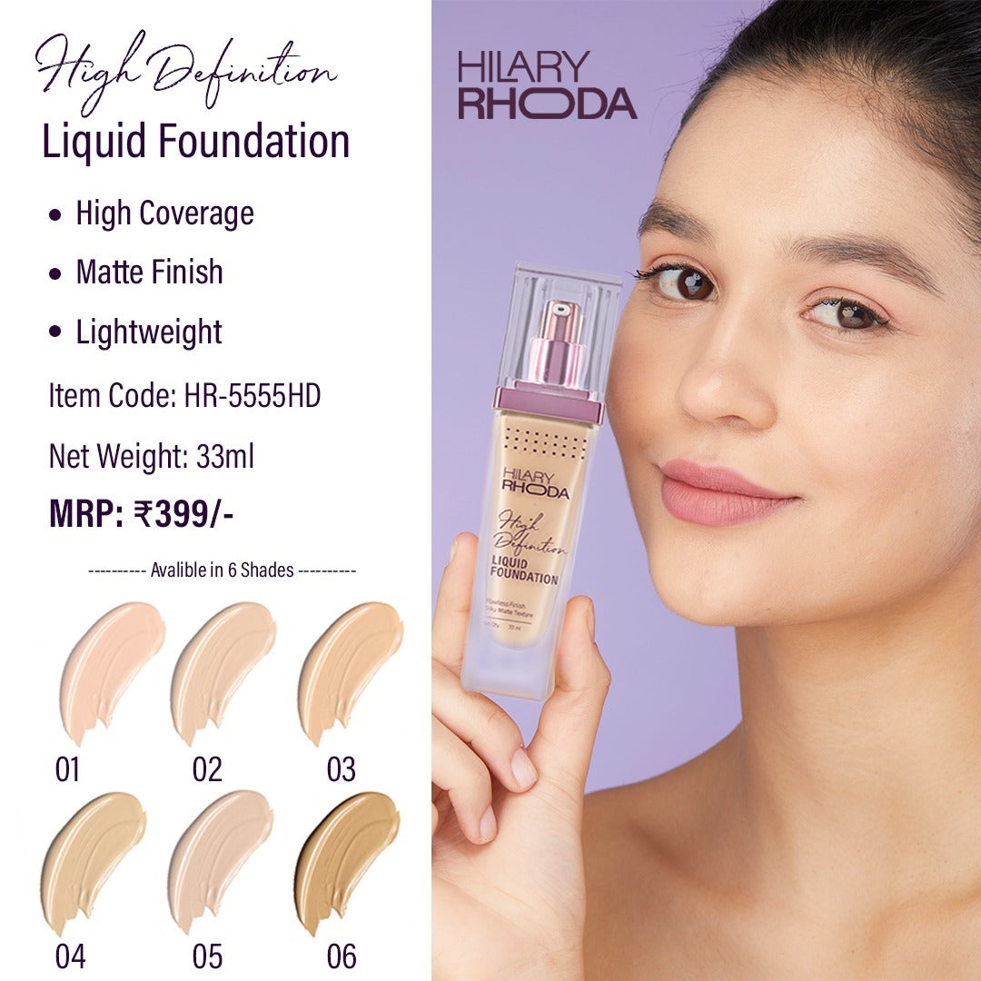 Hilary Rhoda High Definition Liquid Foundation HR-5555-HD