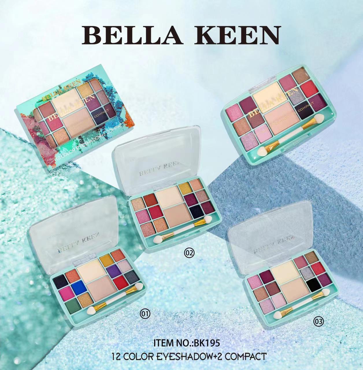 Bella Keen Eyeshadow & Compact Palette(BK-195)